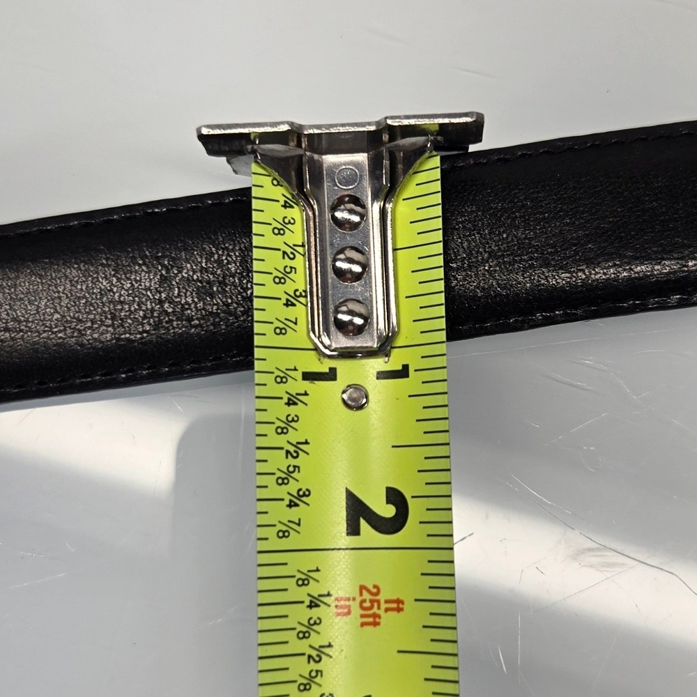 Vintage Y2K Brighton Leather Belt Medium 30 Black Silver Western Boho Filigree - Picture 9 of 10